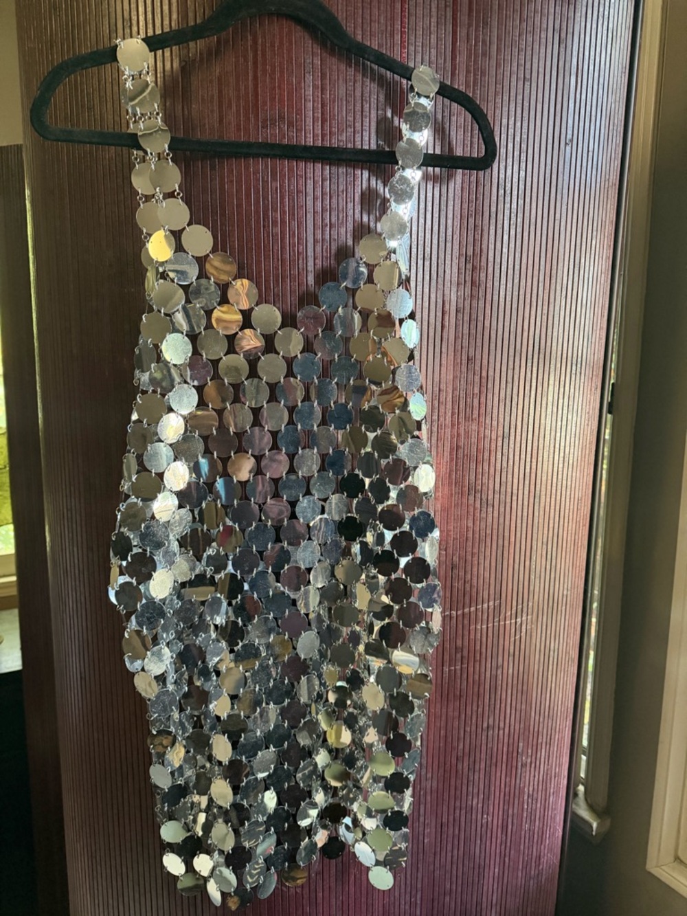 Forever 21 Silver Sequin Chainmail Mini Dress